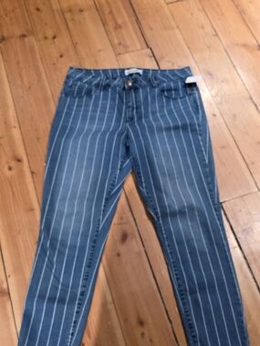 Artisan Blue Denim Pinstripe Skinny Jeans